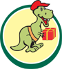 Торговый знак сети зоомагазинов Динозаврик