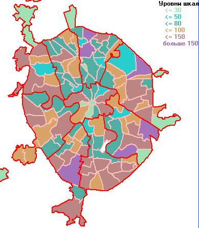 Население районов Москвы