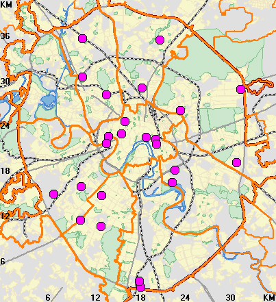 Транспортно логистические услуги на карте Москвы